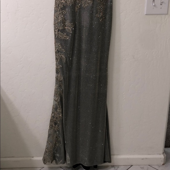 Jovani Silver Dress 💎 - Picture 4 of 8